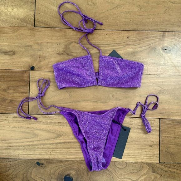 TRIANGL ASTER - VIOLET SPARKLE SET NO BAG NEW WITH TAGS - Picture 6 of 10